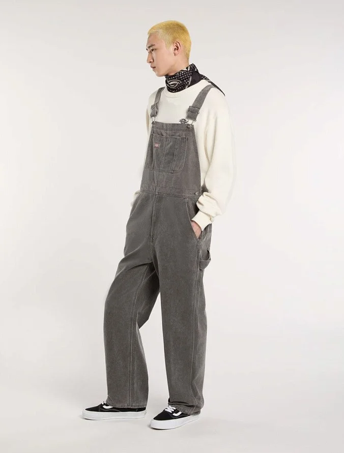 Комбинезон Dickies Classic Denim Bib Grey Wash Tinted